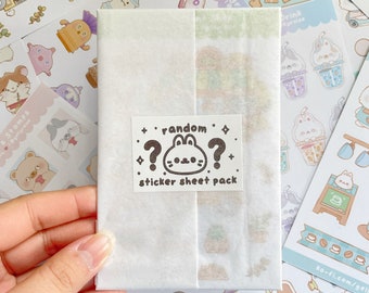 Random Sticker Sheet Pack | Mystery Sticker Sheet Pack | Sticker Sheet Bundle | Mystery Sticker Bag | Planner Sticker Sheets | Cute Stickers
