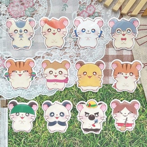 Hamtaro Stickers, Hamster Stickers, Random Sticker Pack, Cute Stickers, Laptop Stickers, Kawaii Stickers, Waterbottle Stickers