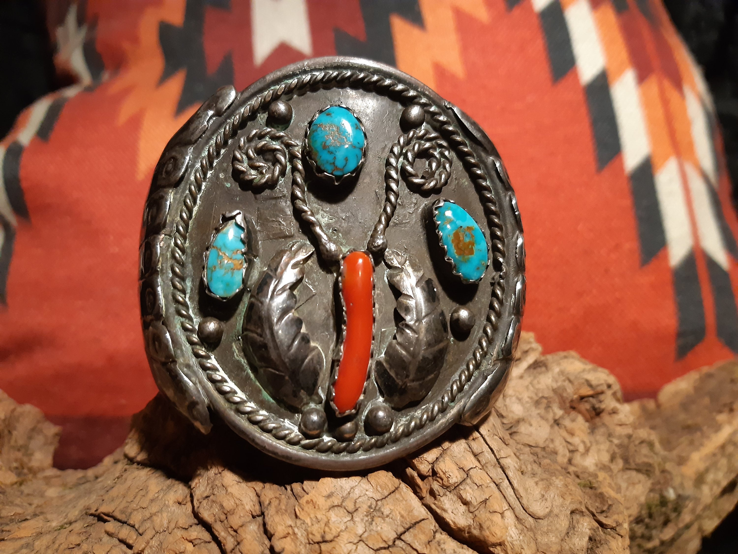 Bracelet Montre Argent Sterling 925 Hopi – Motif Patte D’ours – Largeur 6 Mm – Neuf Artisanal USA