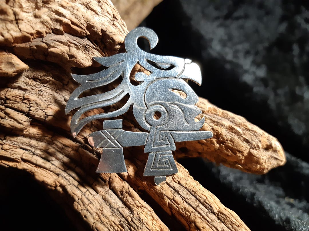 Condor Warrior, Mayan/aztec Brooch, Sterling Silver, Signed, Hallmarked ...