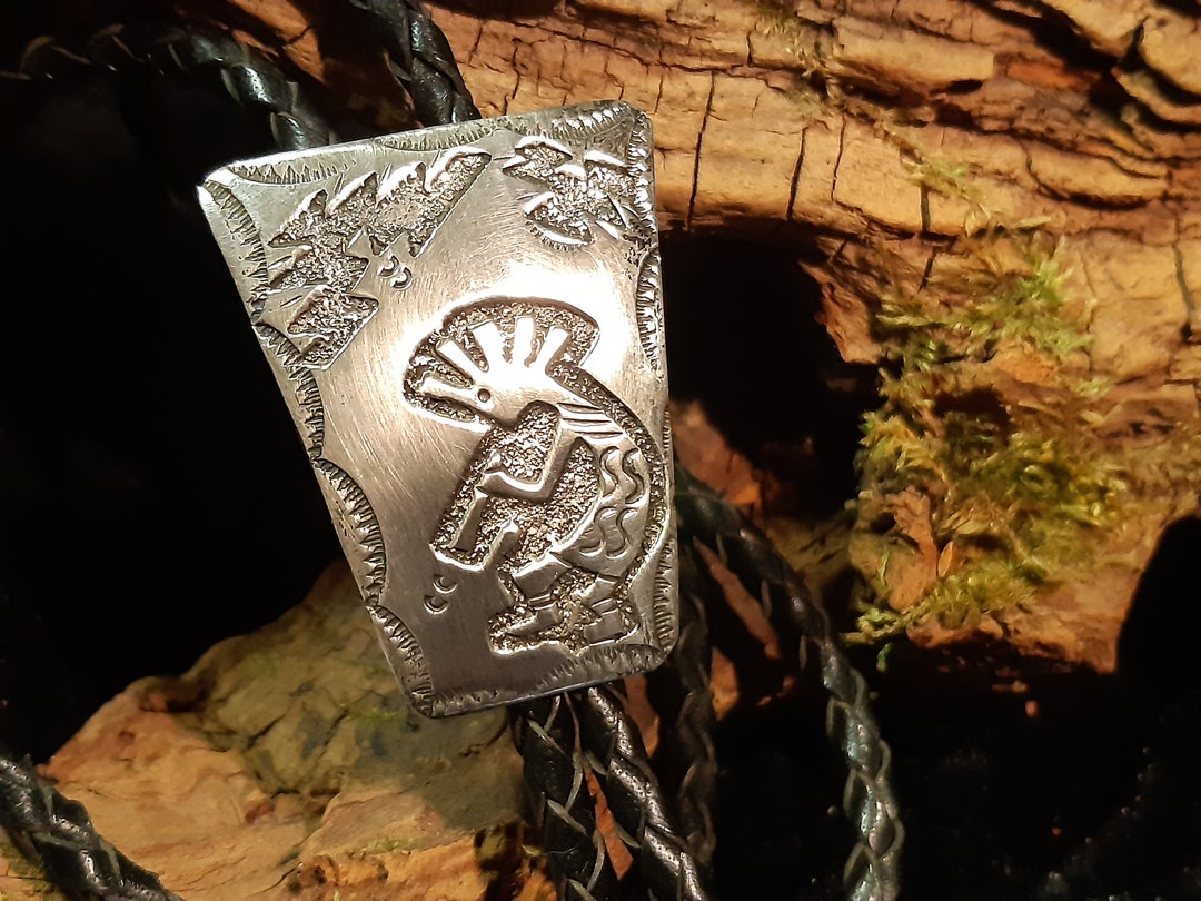 Bolo Tie, Western Tie, Kokopelli, Flute Player, 925 Sterling Silver ...