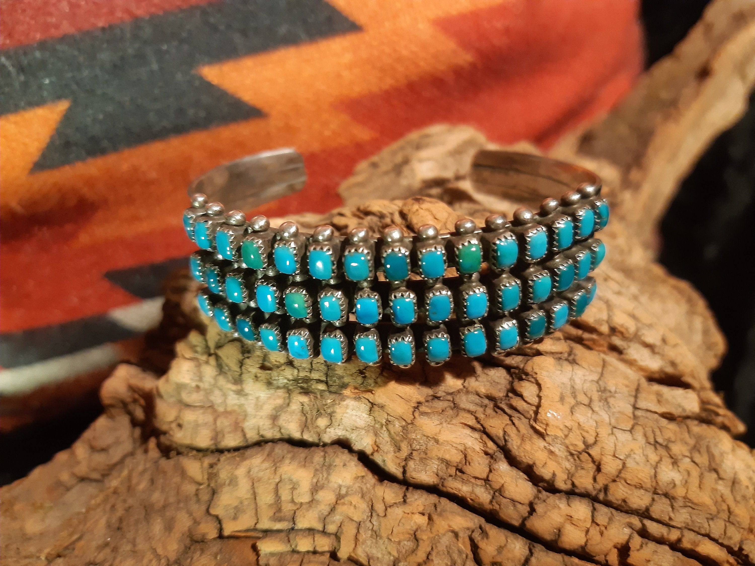 Delicate Indian Bangle Cluster, Zuni, Old Pawn, 45