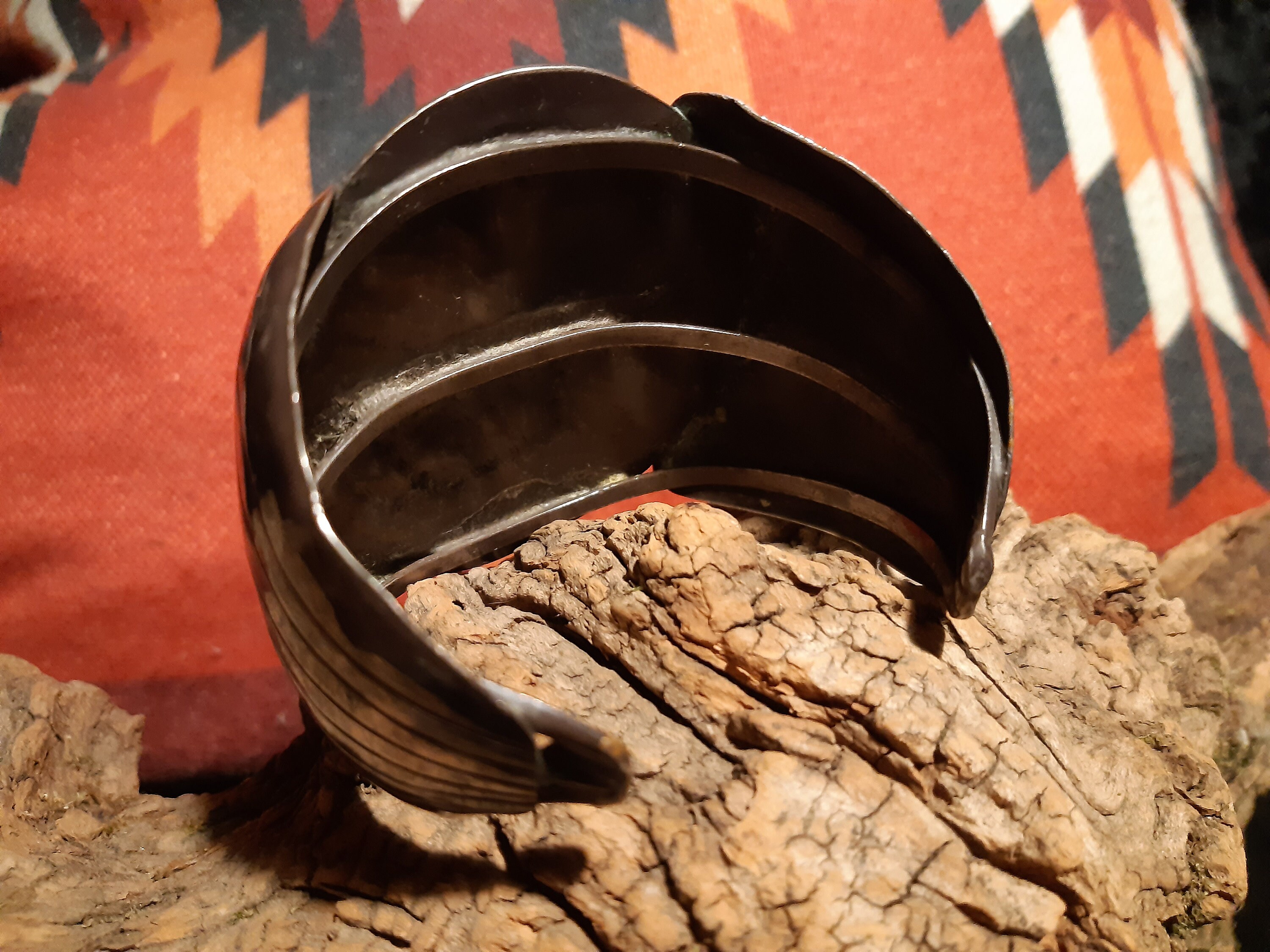 Bracelet Montre Argent Sterling Hopi – Motif Patte D’ours, Fait Main USA, 6mm, Style Ethnique, Neuf Avec étiquettes