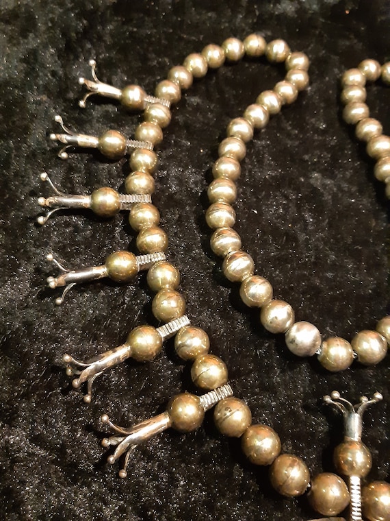 Original NavajoKette, Squash Blossom, old Pawn, Slee… Gem