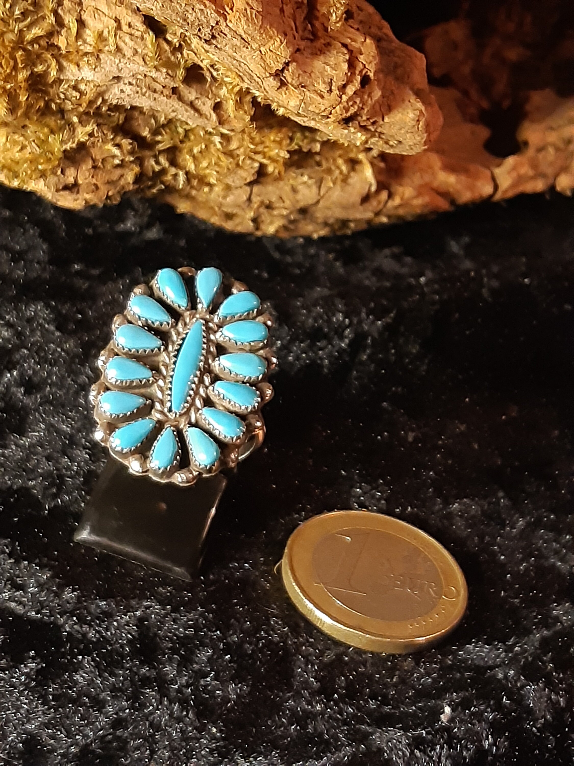 Zuni needlepoint cluster ring 925 sterling silver 17.5 mm | Etsy