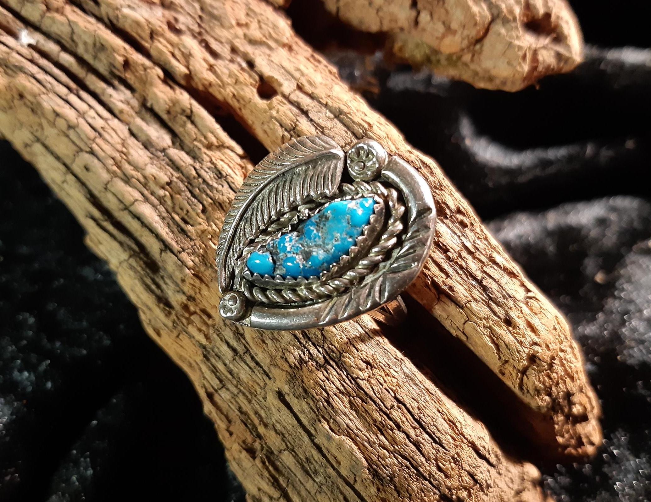 アクセサリー Navajo Indian Jewelry Turquoise Ring Indian Jewelry, Navajo Ring, Rocky Turquoise, 925 Sterling