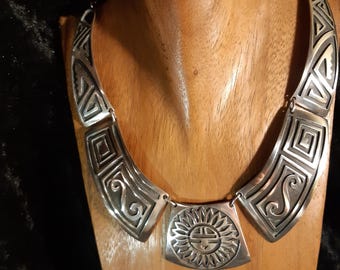 Manuel Hoyungwa ~ Vintage Hopi Sterling Silver Kokopelli Overlay