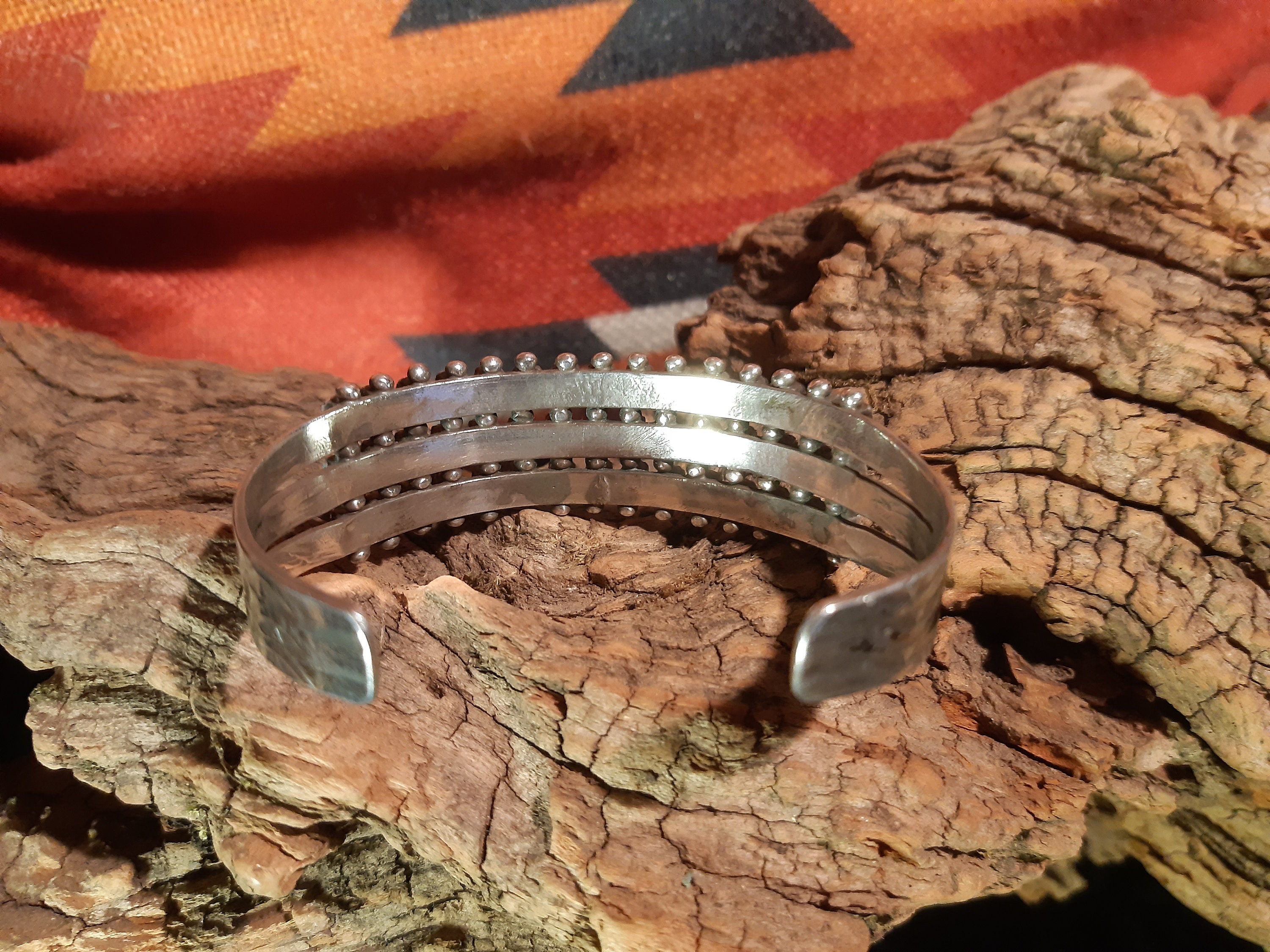 Delicate Indian Bangle Cluster, Zuni, Old Pawn, 45
