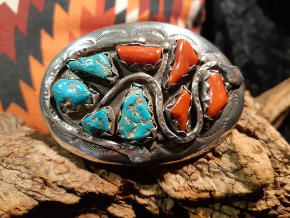 More Rare Vintage Zuni old Hallmark Effie Snake Native American Jewelry Silver Necklace Turquoise More Rare Vintage Zuni old Hallmark Effie Snake Native American Jewelry Silver Necklace Turquoise