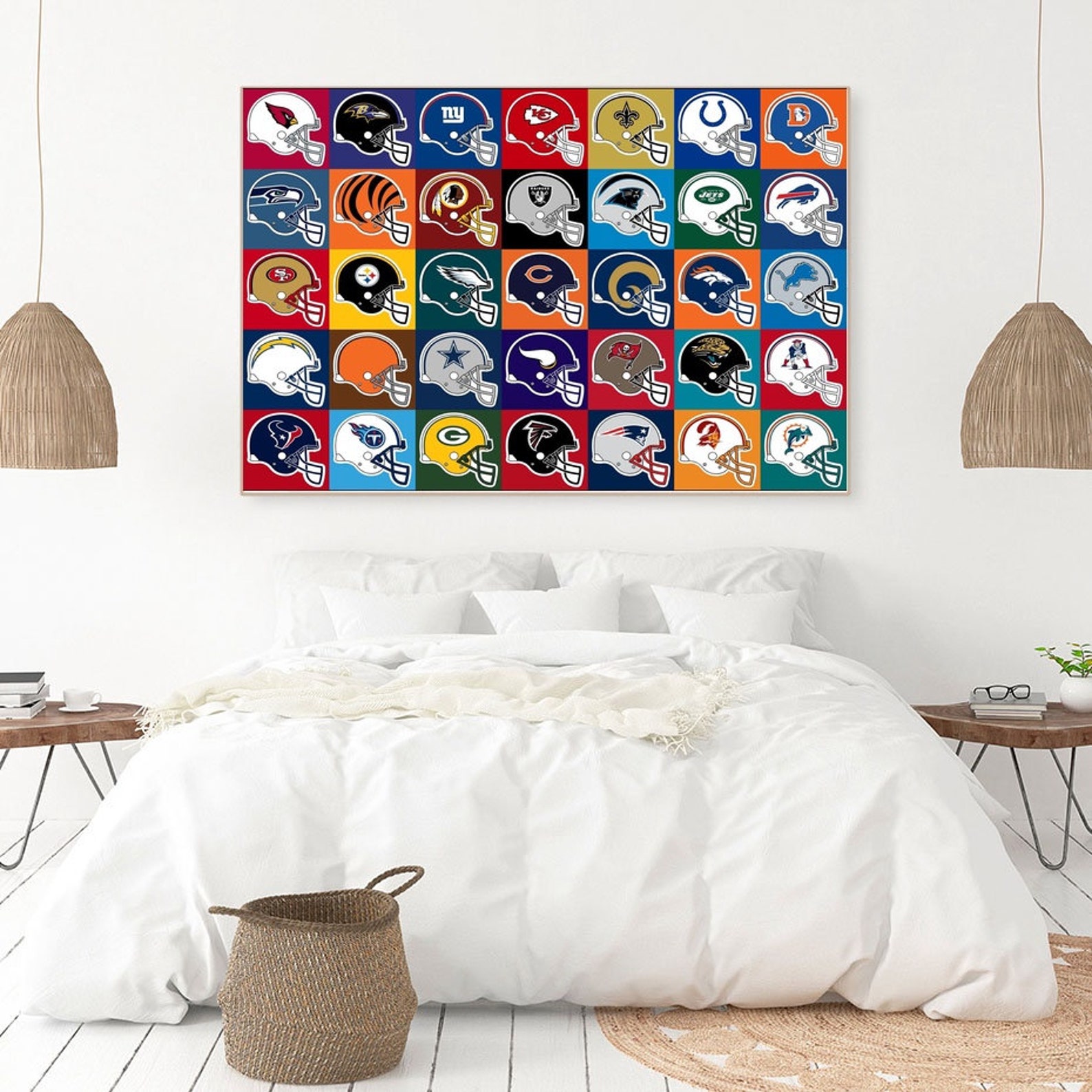 Nfl football teams poster unframe posterCanvas poster Etsy