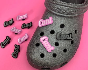 Cunt Croc Charms | Jibbitz | Charms for Crocs | Black Or Pink | Adult Gifts