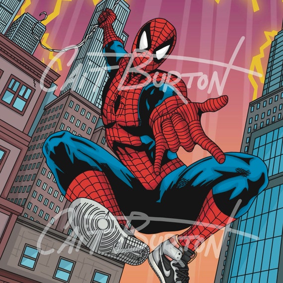 Spider-Man Nike Jordan sin camino a casa Imprimir - Etsy España