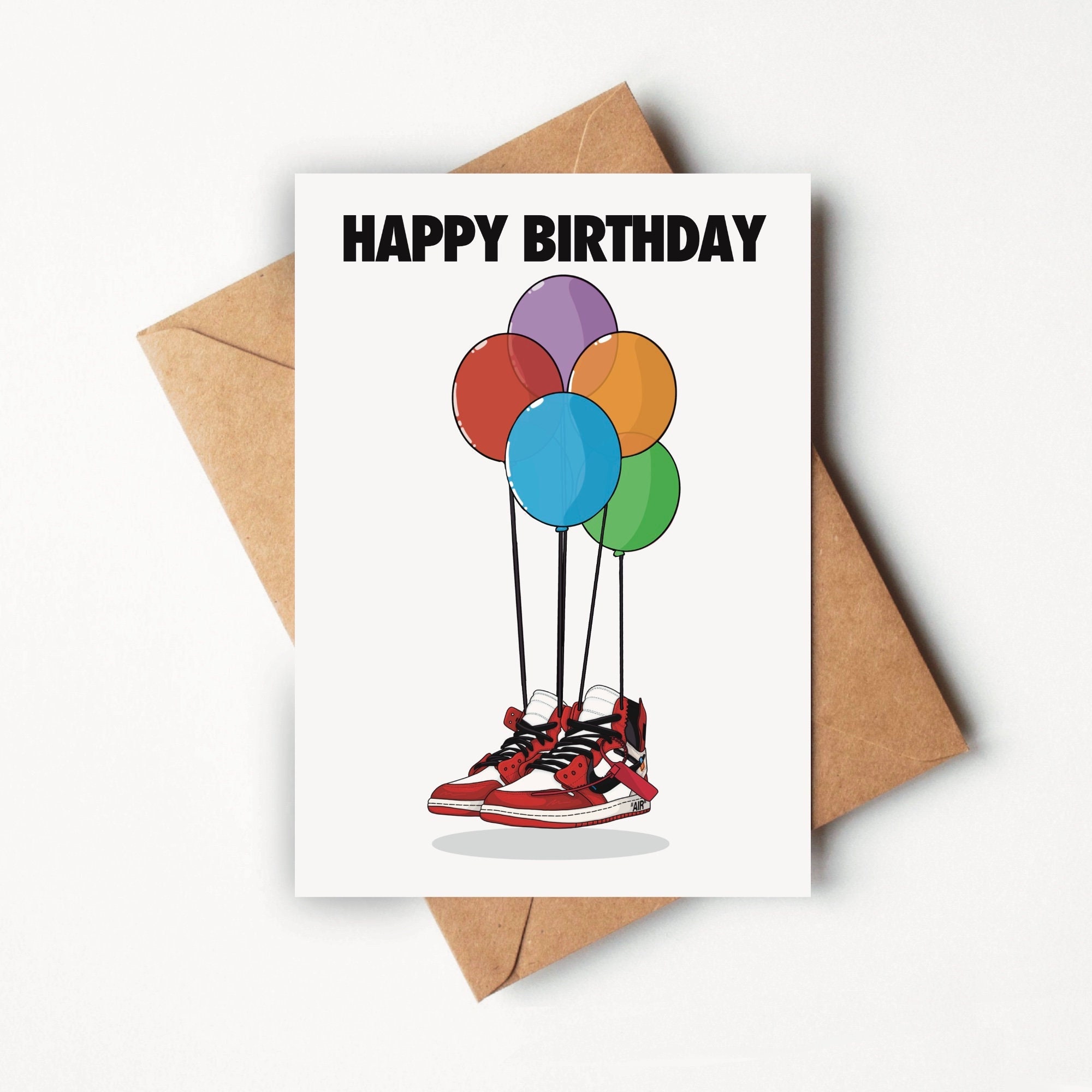 Buy Sneaker Birthday Card Jordan OFF WHITE A5 Online in India Etsy