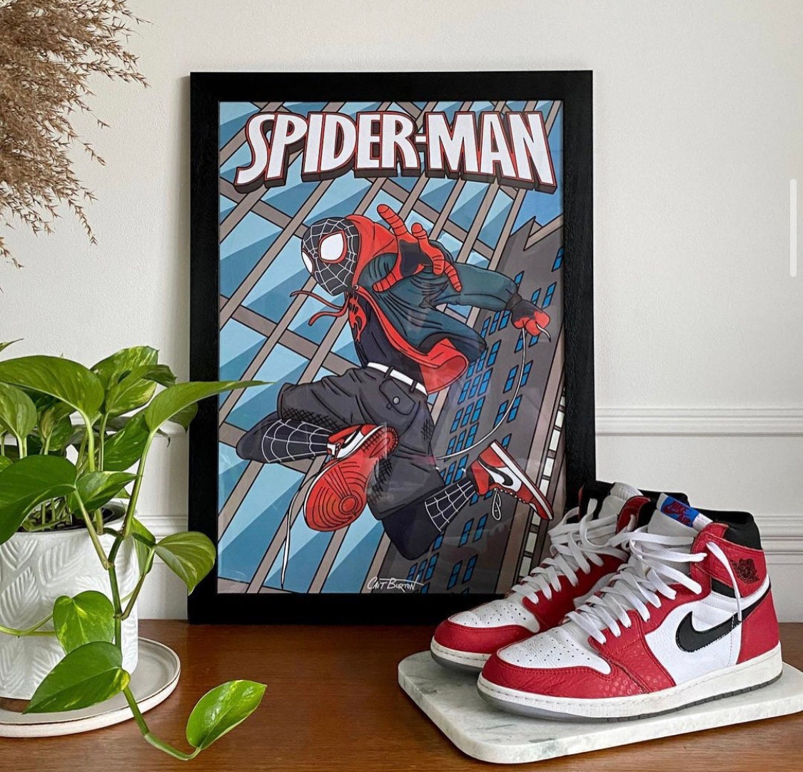 Spiderman Jordans - Etsy