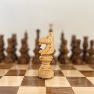 Original Wooden chess pieces, Wooden chess set, Chess Set Wood carving chess pieces, Chess pieces set, Handmade wooden chess set