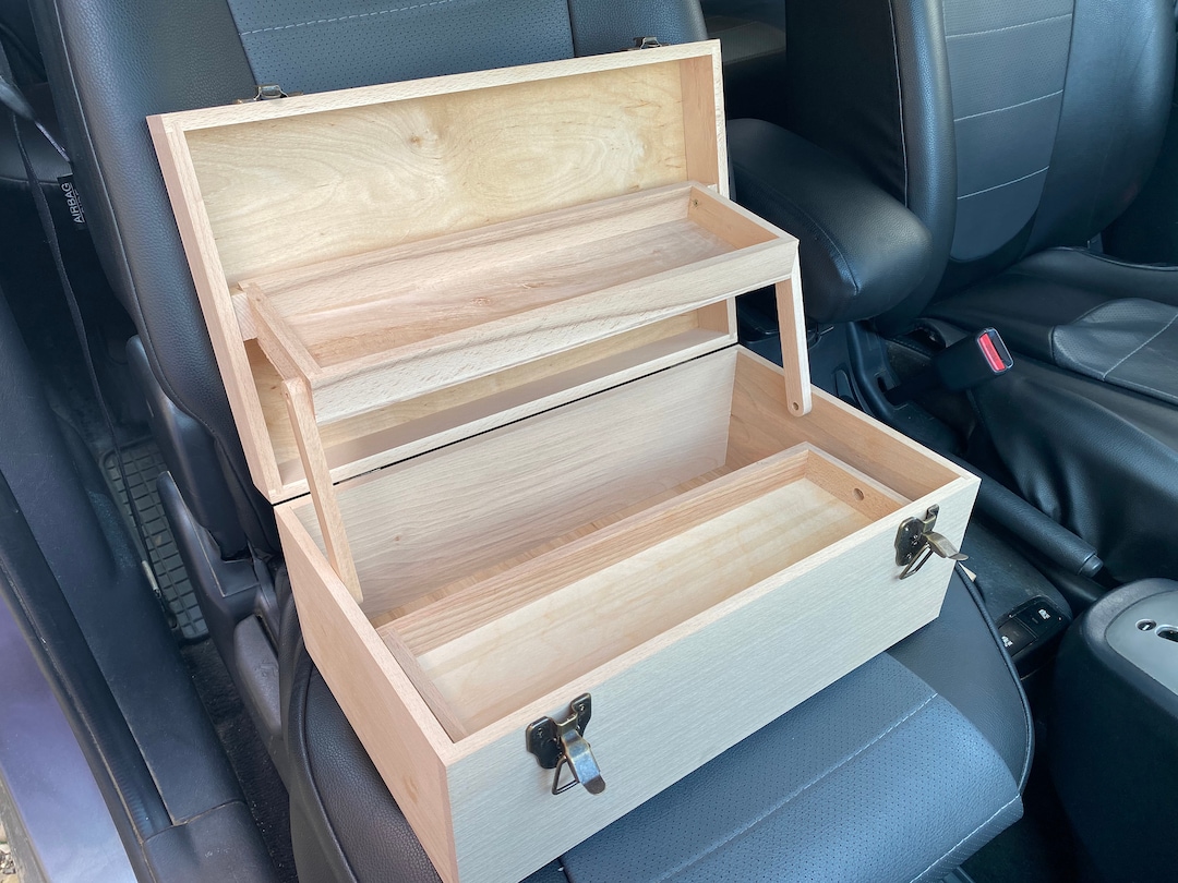 Large Unfinished Wood Box With Lock Handmade Box for Instruments Memory