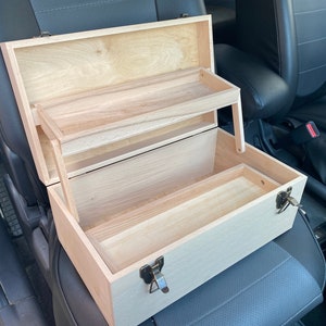 Large Unfinished Wood Box with Lock Handmade box for instruments Memory box Storage box Handcrafted box Wooden organizers