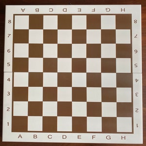 White brown chessboard Large folding board with storage Wooden chess set, Chess board with letters