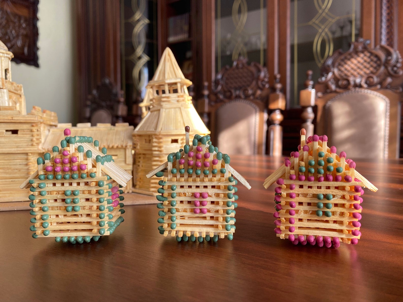 Matchstick House Handmade House From Matchstick Big Set of Etsy