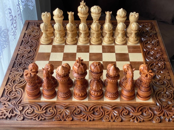 19 Folding Wooden Chess Board - Sycamore & Mahogany – Chess House