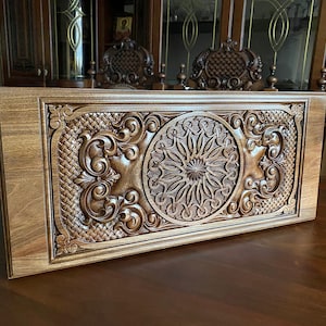 Backgammon set, Large folding board, Carved Wooden backgammon board and backgammon pieces, Anniversary gift, Backgammon gift