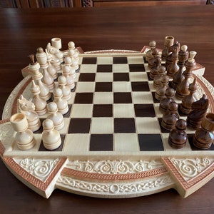 Chess Wooden chess game Original wooden chess board Chess set with board Chess board