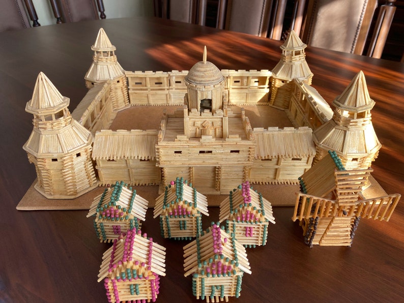 Matchstick House Handmade House From Matchstick Big Set of - Etsy