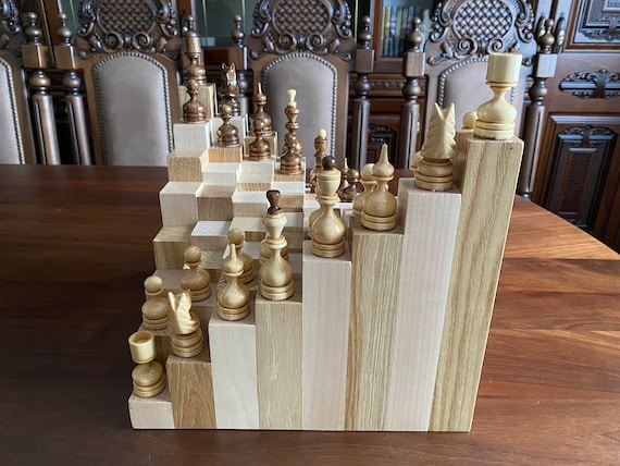 3Dチェスセット 木製チェスセット チェス オリジナルチェス