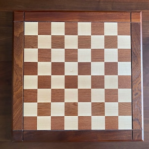 Mahogany Classic chessboard Wooden Chess Board Handmade chessboard Brown chess board Luxury chess board
