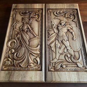 Backgammon set, Luxury backgammon, Travel backgammon, Large folding board game, Wooden gift, Carved backgammon