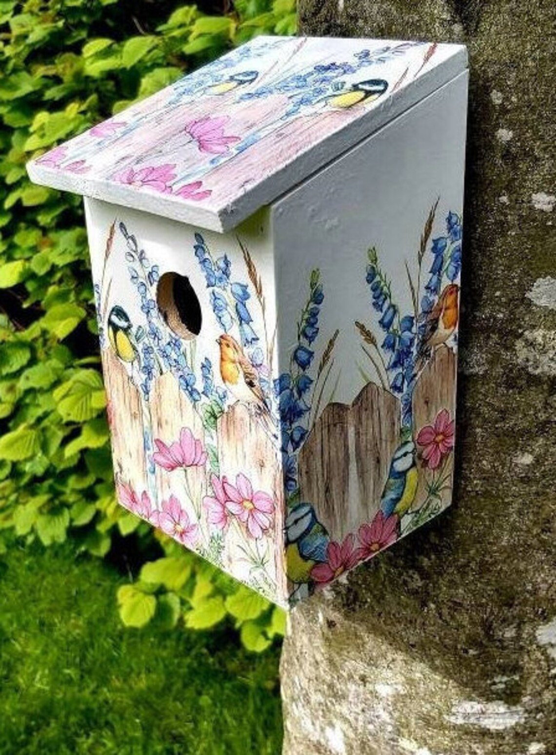 Bird Nesting Box Garden Bird House Wild Bird box Bird Etsy