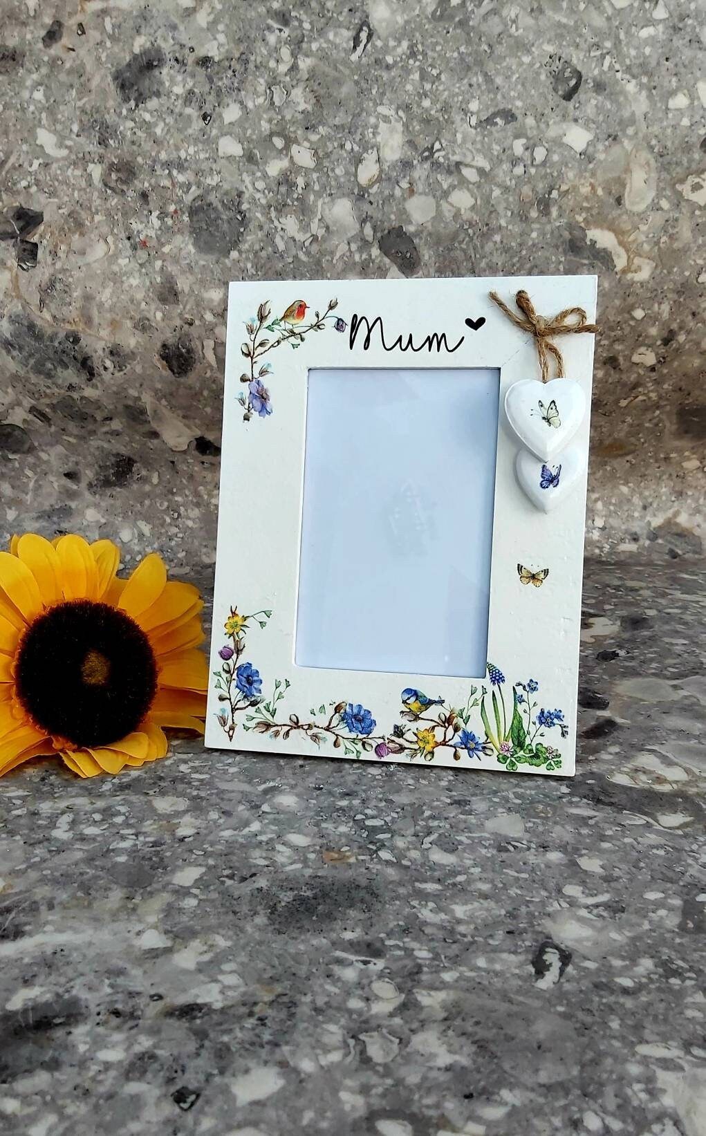 Mum Photo Frame Grandma Photo Frame Decoupaged Wooden Photo Etsy UK