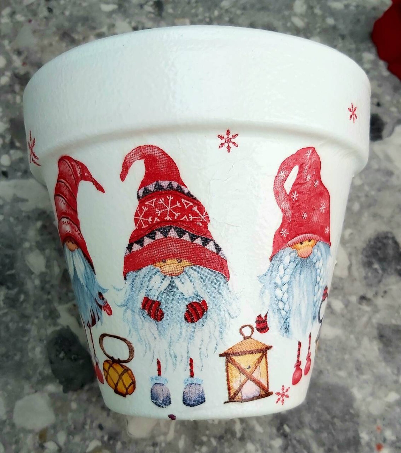 Christmas Plant Pot 15cm Christmas Planter Christmas Flower - Etsy UK