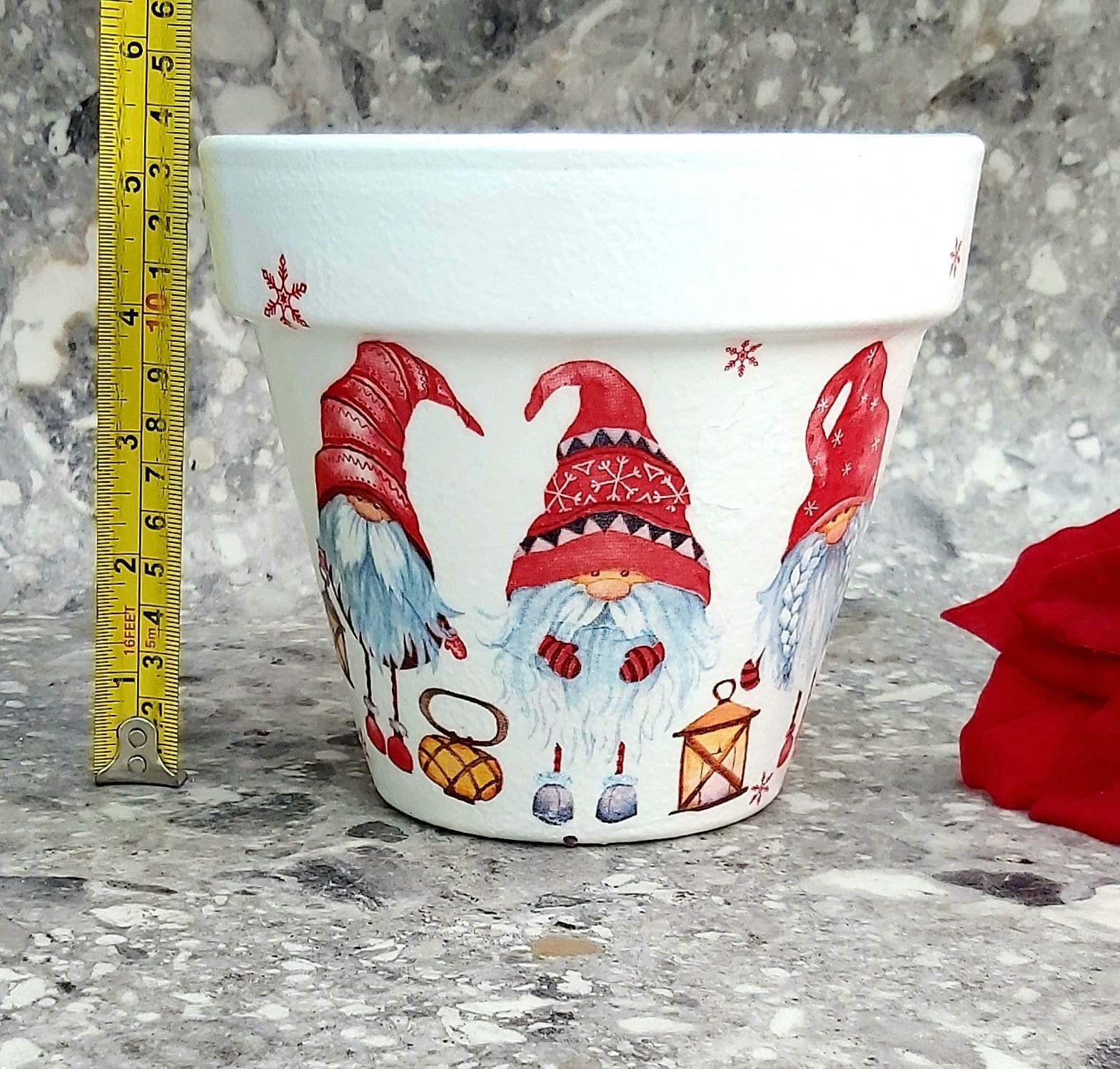 Christmas Plant Pot 15cm Christmas Planter Christmas Flower - Etsy UK