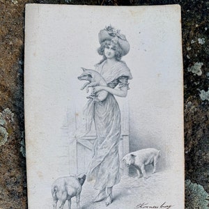 Antique Vintage New Year Postcard sent from Arad, Hungary to Korneuburg, Austria, December 1900, written in German, a collectors item !
