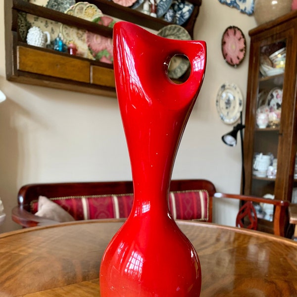 Rétro RARE Torok Janos Török János vase en glaçure sang de bœuf de Zsolnay, années 1960, petits faons, une belle pièce de collection décorative Hongrie