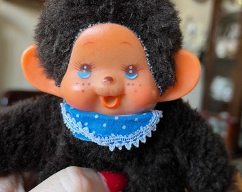 Vintage Retro Monchhichi Sekiguchi Monchhichi Puppe, Monchhichi Affe, Affe Puppe, schöne Vintage aus den 1970er Jahren, 14,5 cm