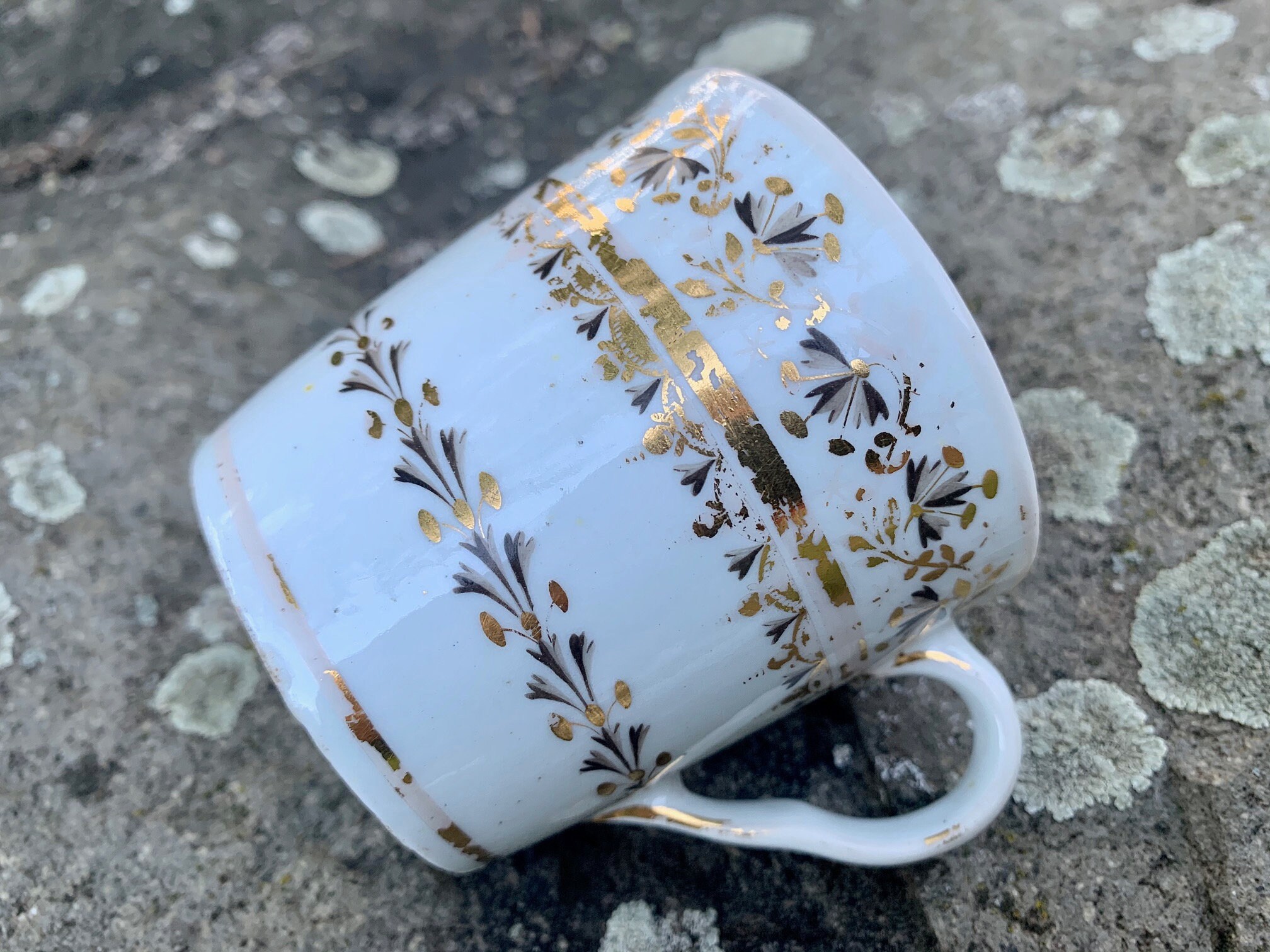 Antique Vintage British English Coffee Cup Can Mug Hand Etsy