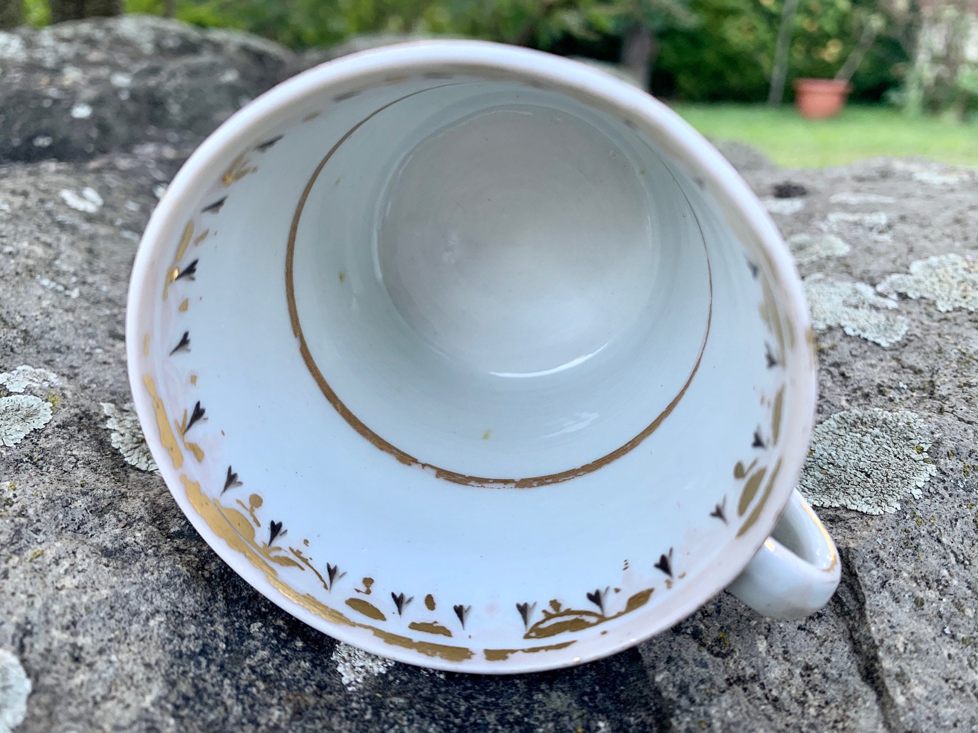 Antique Vintage British English Coffee Cup Can Mug Hand Etsy