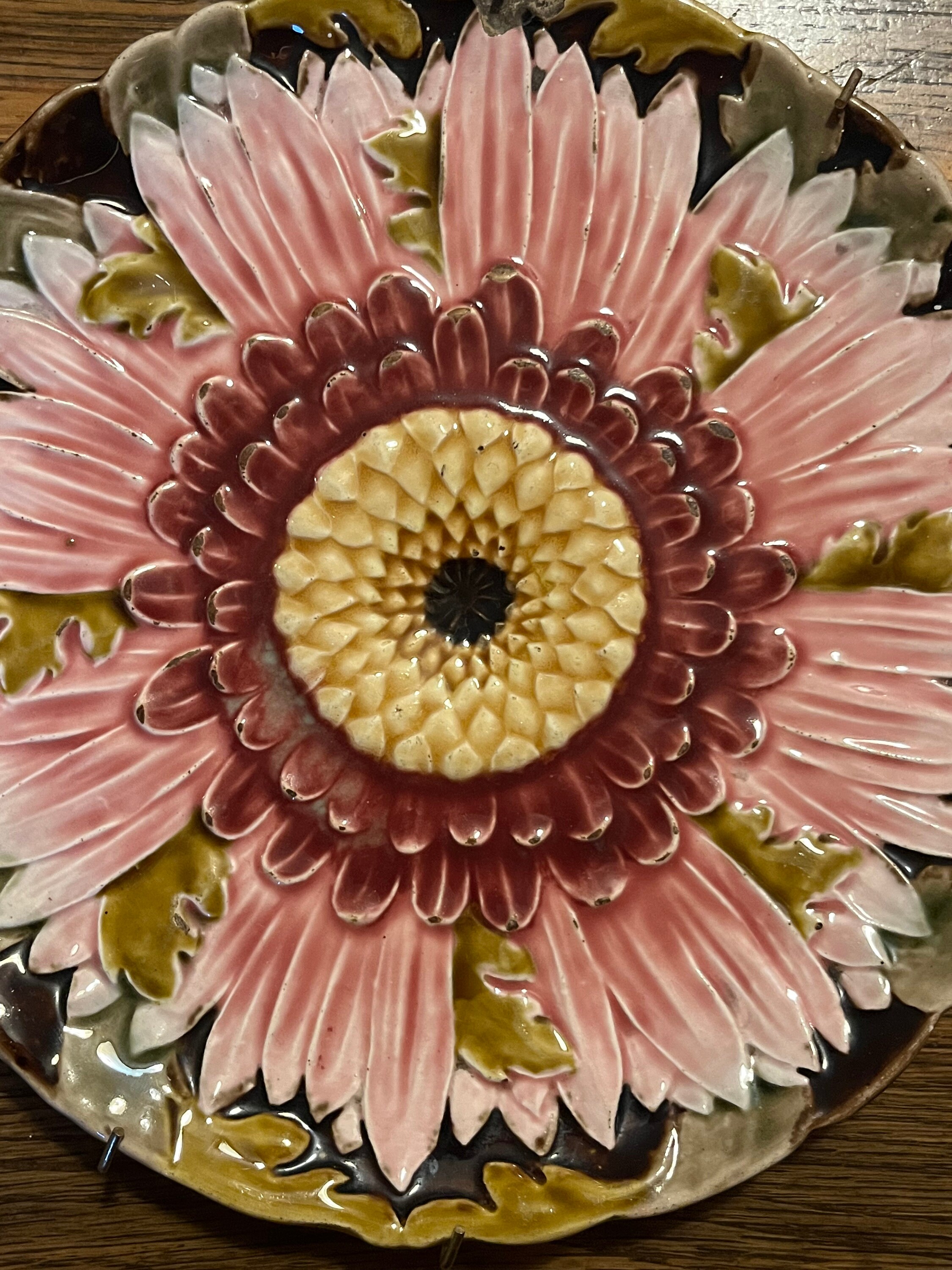 Antique Josef Steidl Znaim Majolica Plate, Lotus Flower Design - Etsy