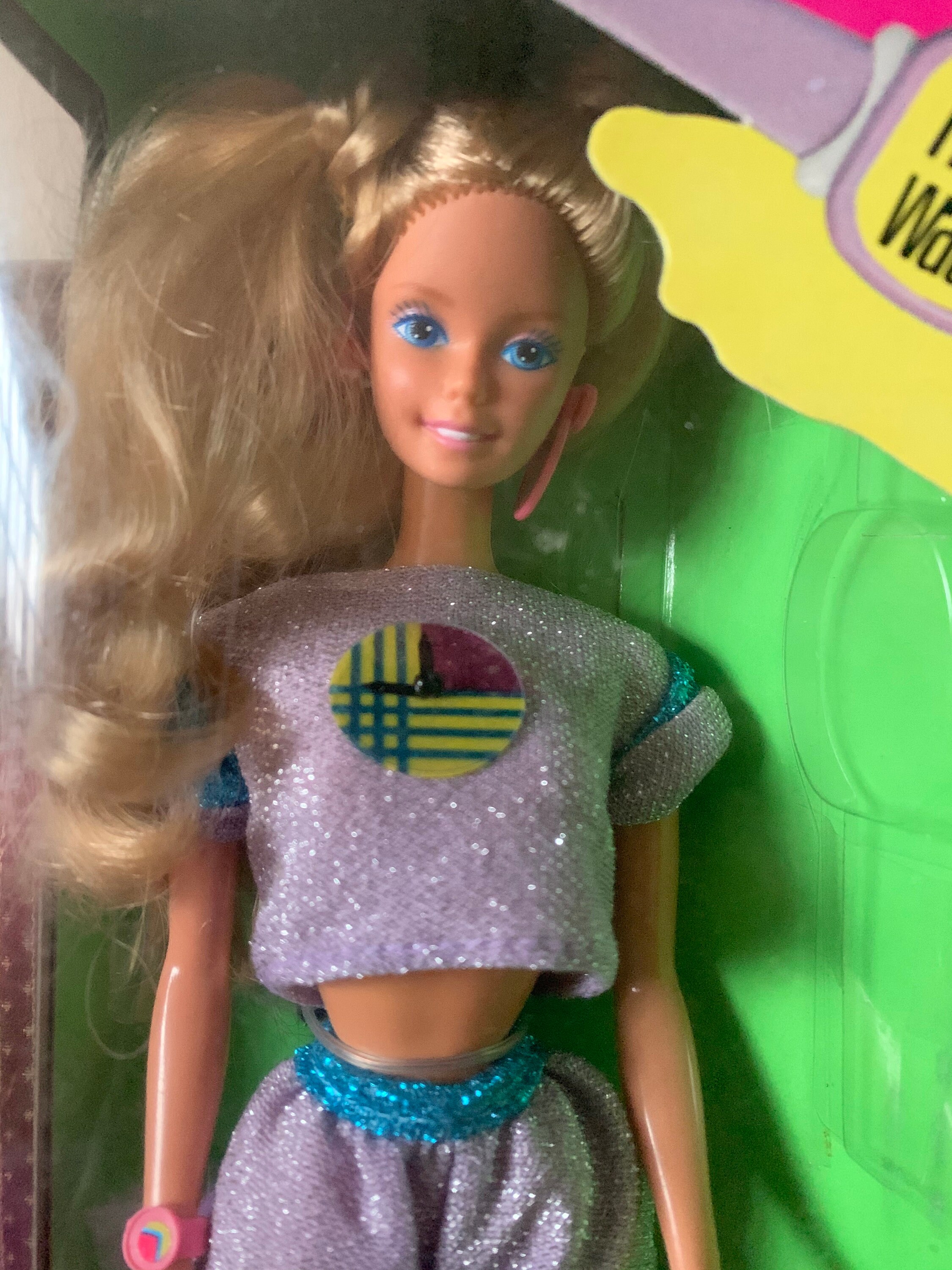 Barbie Funtime Hot Watch Look African American Doll 1986