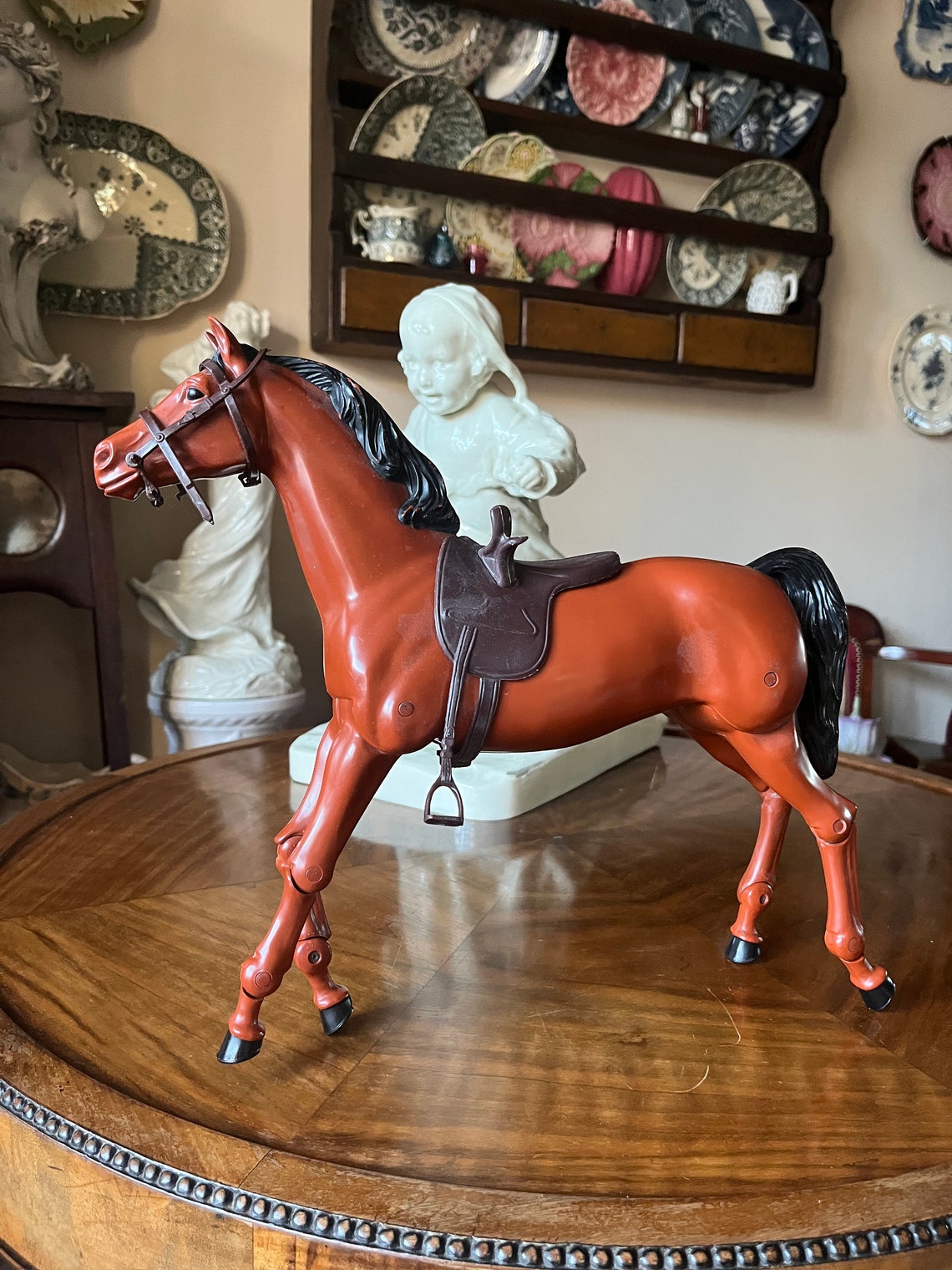  Vintage Retro Equestrienne Barbie 1977 Original Brown Plastic Horse Motiv 