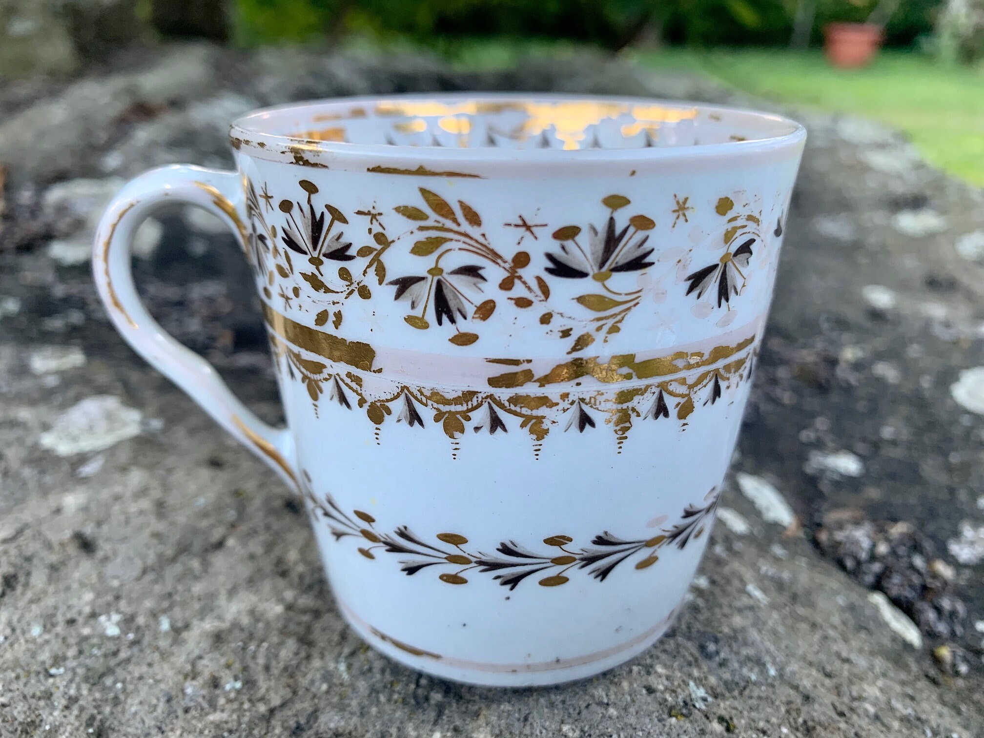 Antique Vintage British English Coffee Cup Can Mug Hand Etsy