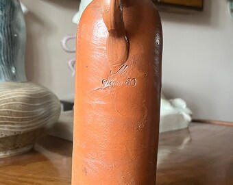 Antique Herzogthum Nassau Mineral Water Bottle, Earthenware Flask