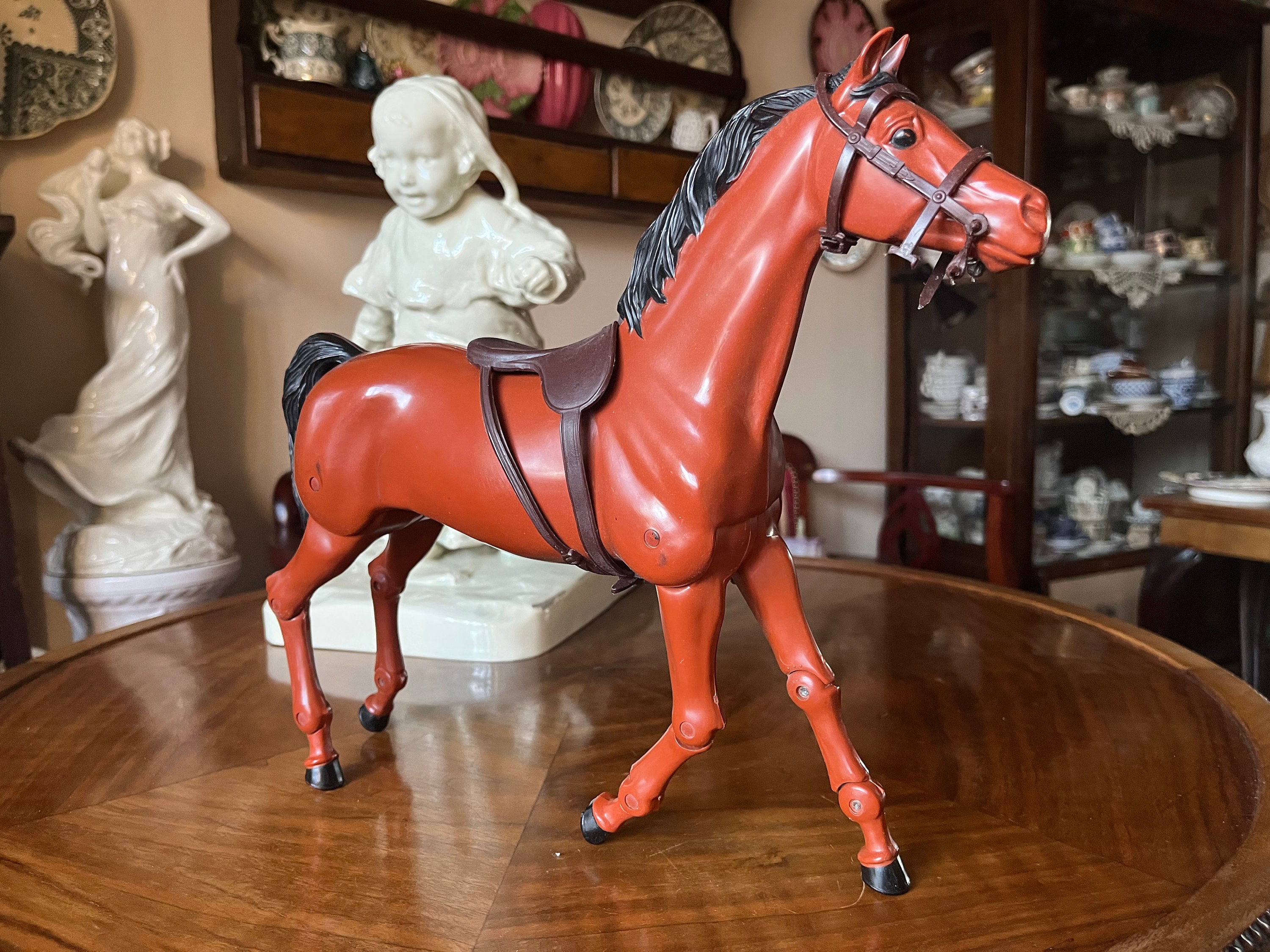  Vintage Retro Equestrienne Barbie 1977 Original Brown Plastic Horse Motiv 