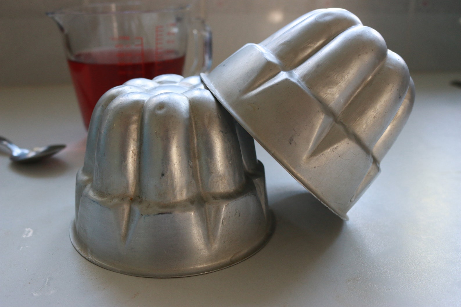 2x Vintage aluminium jelly moulds retro midcentury Etsy