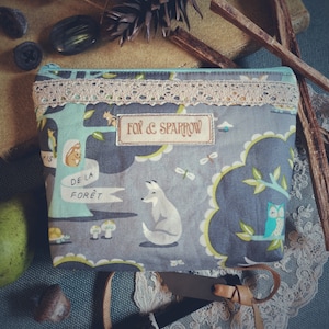 Necessaire "Forest Animals"- pouch, cosmetic bag with forest animals