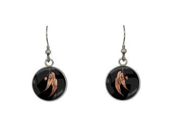 Eucalyptus Gumnut Earrings: Australian Flora, Handmade Resin Jewelry - D864B