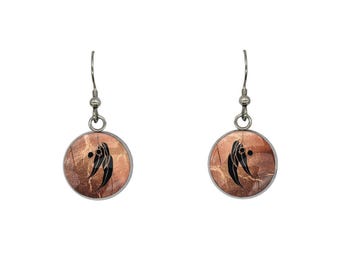 Handmade Eucalyptus Gumnut Earrings: Metallic Leaf Resin Jewelry - D864