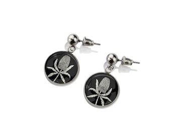 Banksia Flower Earrings: Handmade Australian Flora Jewelry - D836B